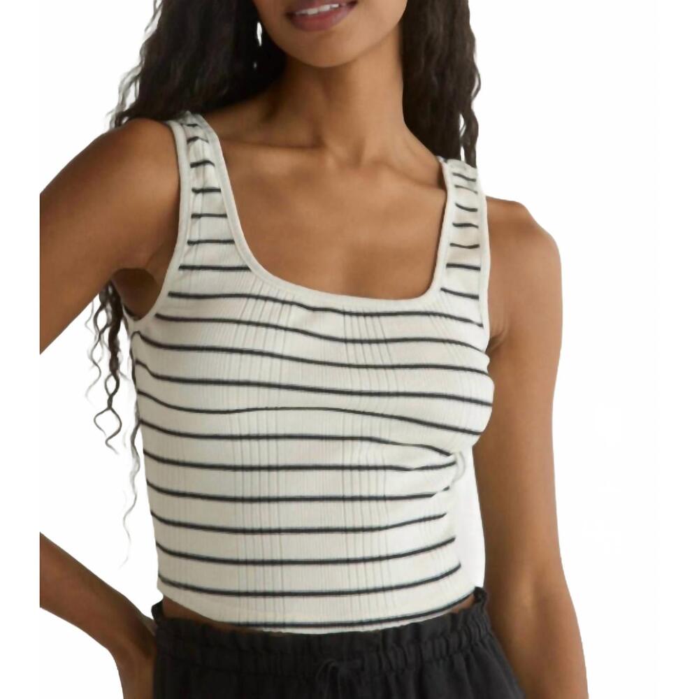 NEW BELLA DAHL sleeveless square neck top in cannes stripe